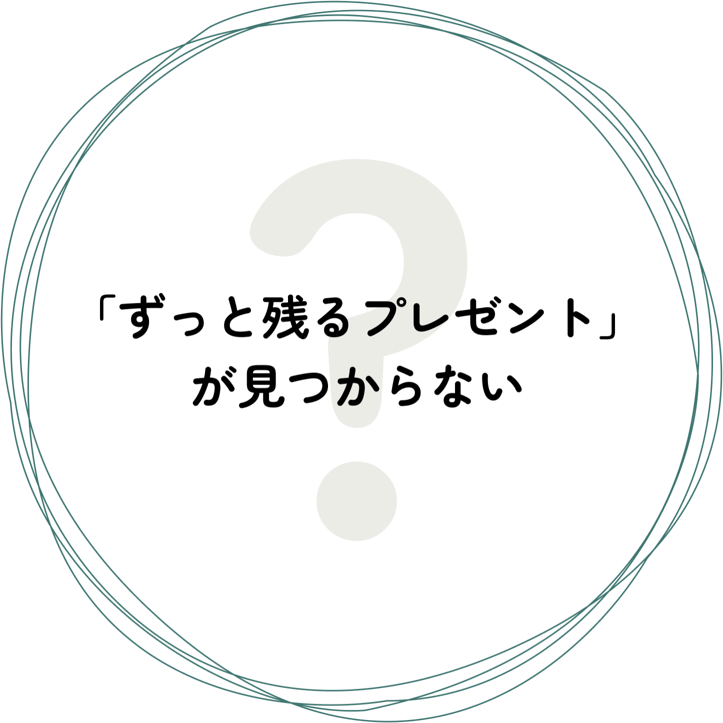 「ずっと残るプレゼント」が見つからない